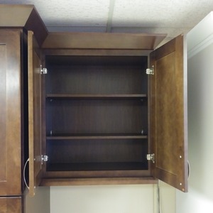 City Shaker Espresso Cabinet Interior & Crown