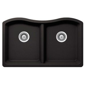 E-Granite Double Sink-Black