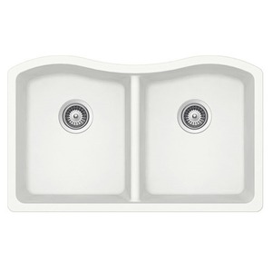 E-Granite Double Sink-White
